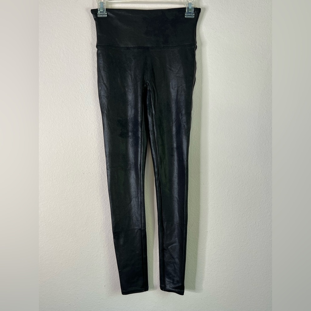 🌟3 for $25🌟 SPANX Black Faux Leather Leggings High-Waisted Women’s - Picture 6 of 14